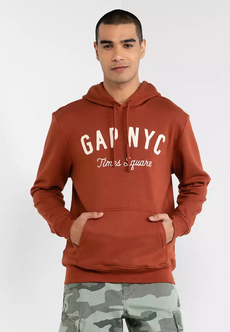 Red and black best sale gap hoodie