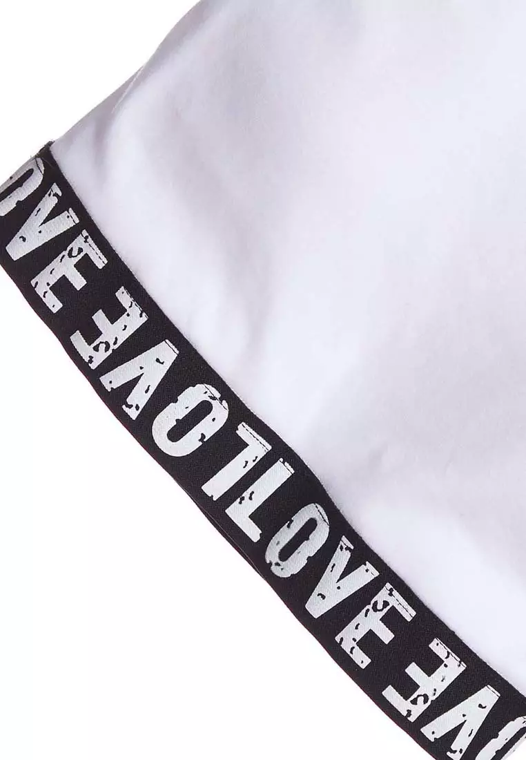 Printed Slogan Crop Tank Top