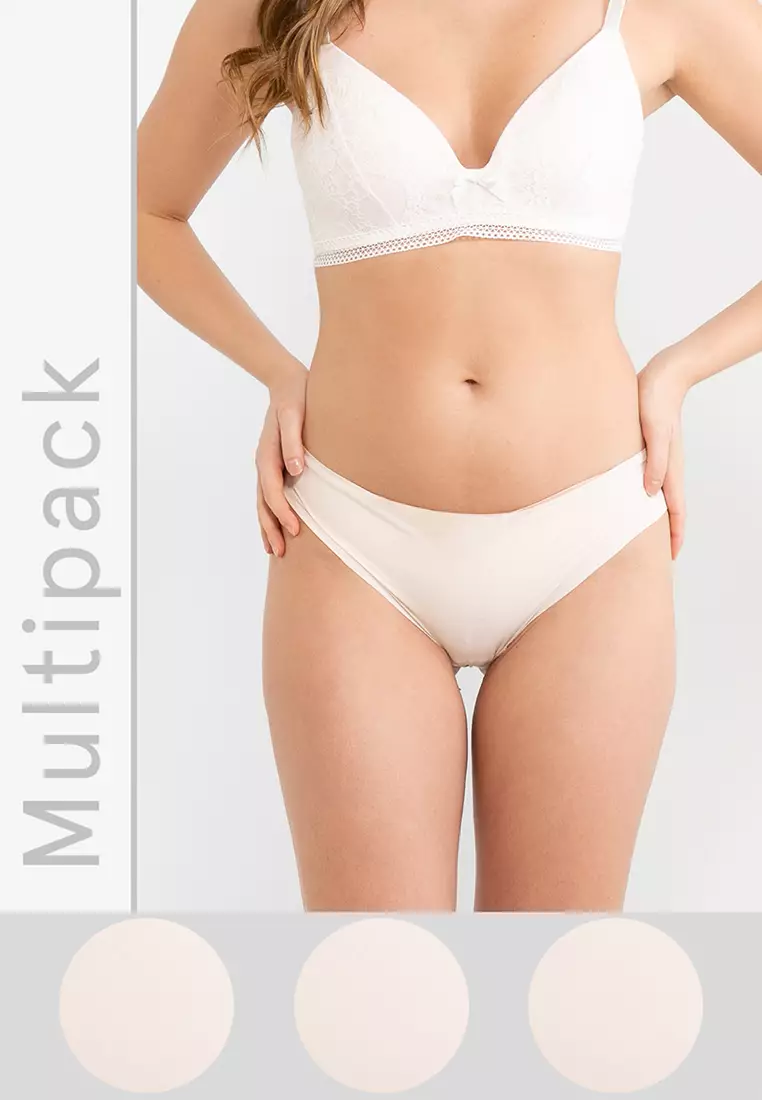 Buy Hunkemoller 3-Pack Invisible Brasilian Micro Panties Online