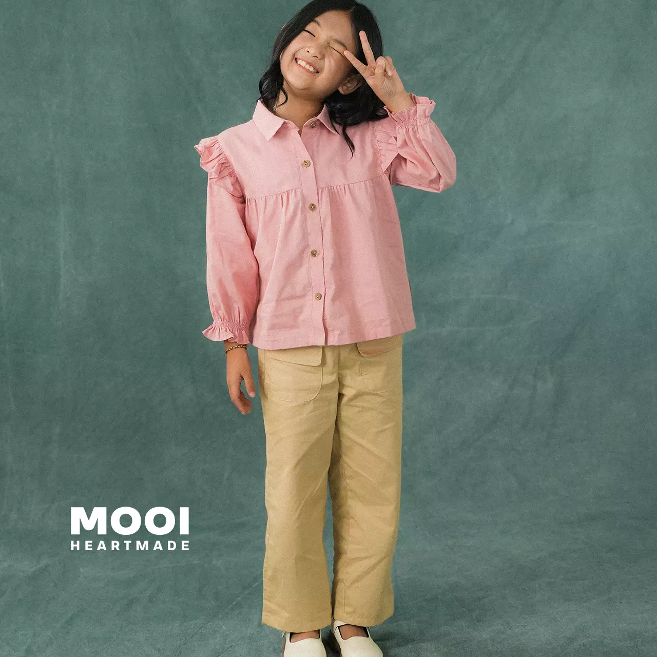 Mooi Celana Panjang Anak Perempuan Everly Pocket Pants - Beige