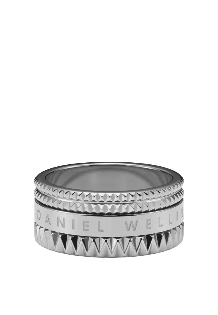 Elevation Ring Sliver - Unisex Ring - Couple Rings - Stainless steel Enamel Ring for Women and Men - DW Official