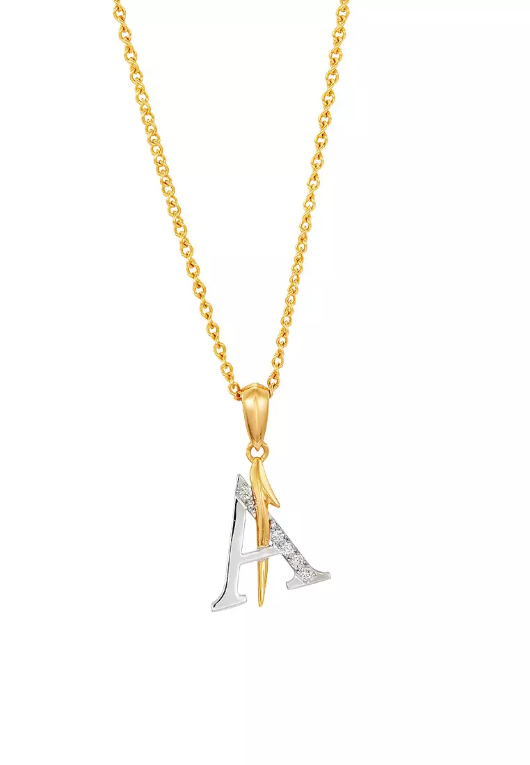 HABIB TULUS | Diamond Necklace in 375/9K Yellow and White Gold (Alphabet) 560710524(A)-YG