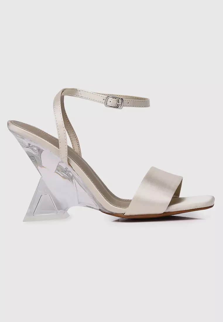 Discount on Milliot & Co  shoes - SKU: Twinkle Ankle-Strap Transparent Heels