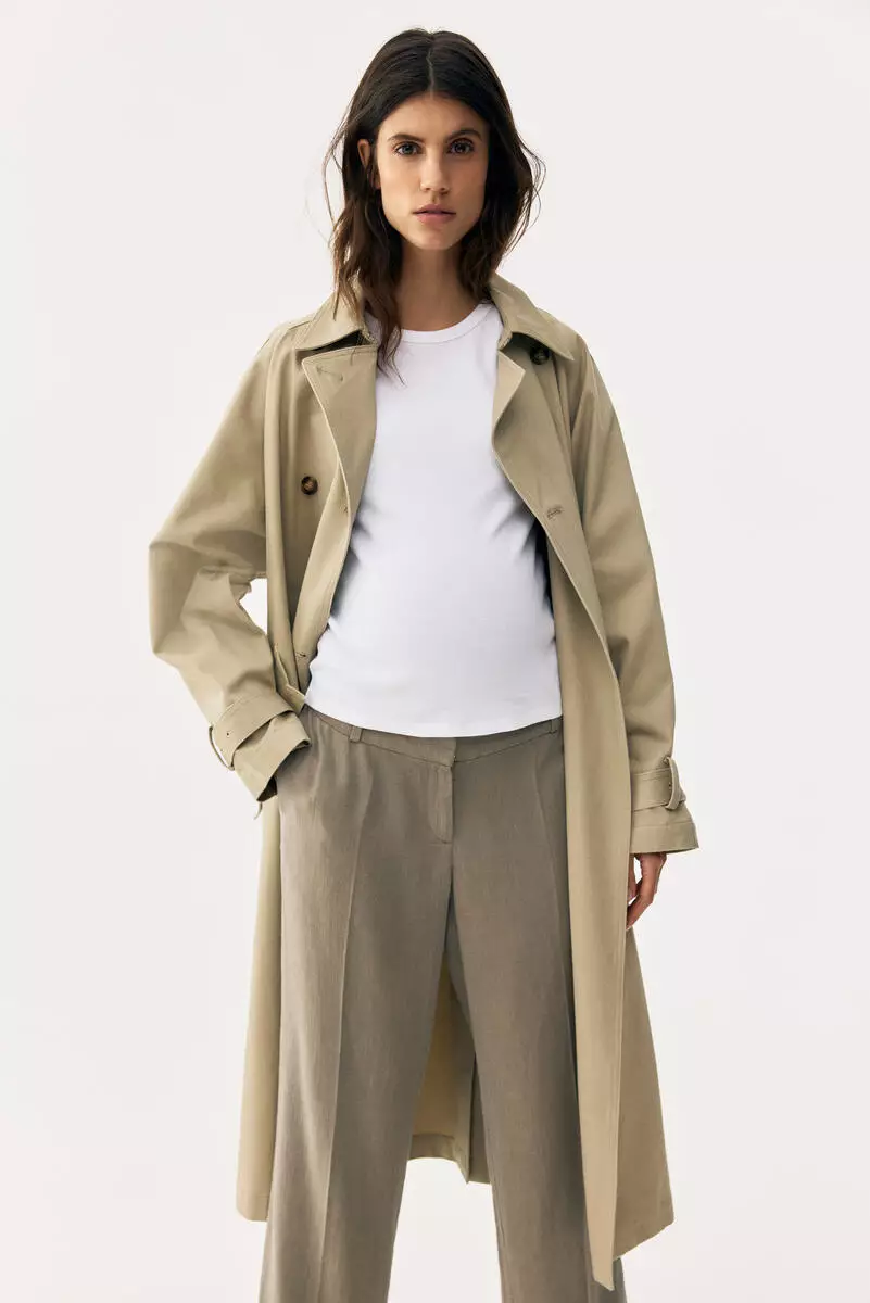 MAMA Linen-blend tailored trousers