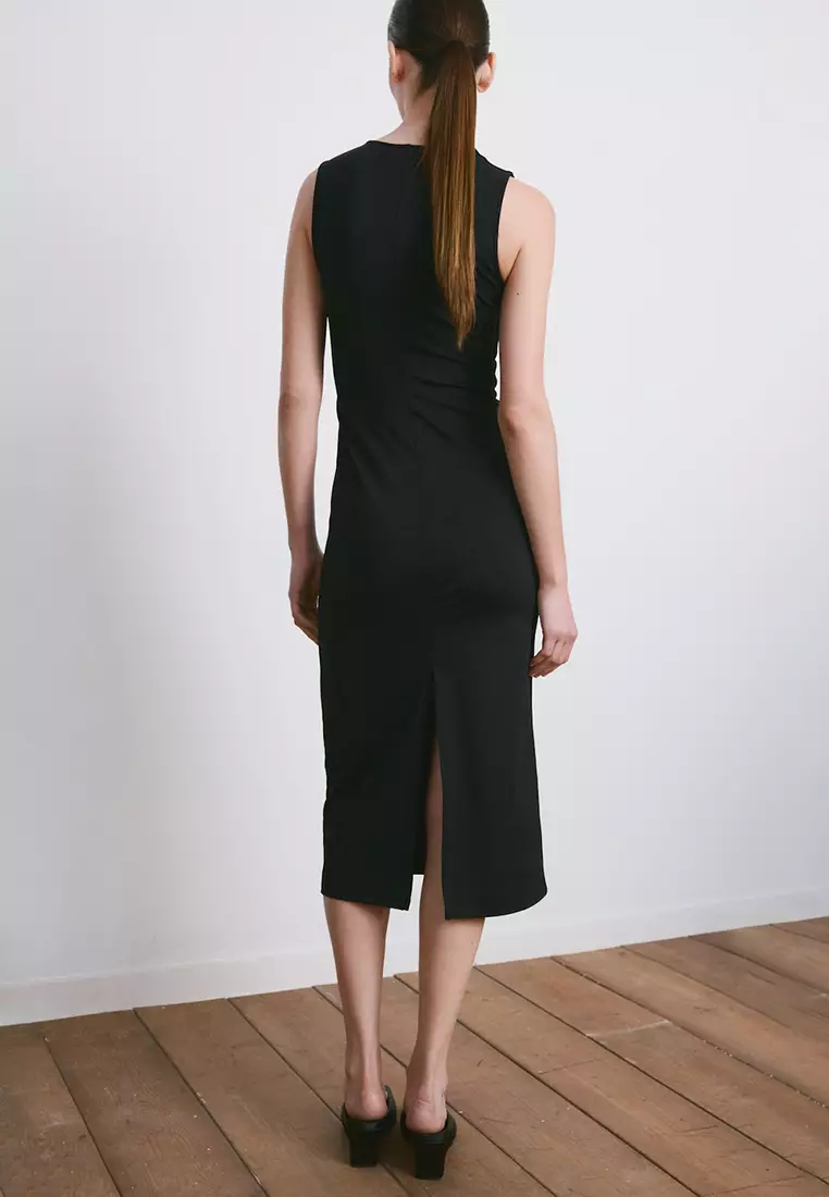 Fitted V-Neck Dress