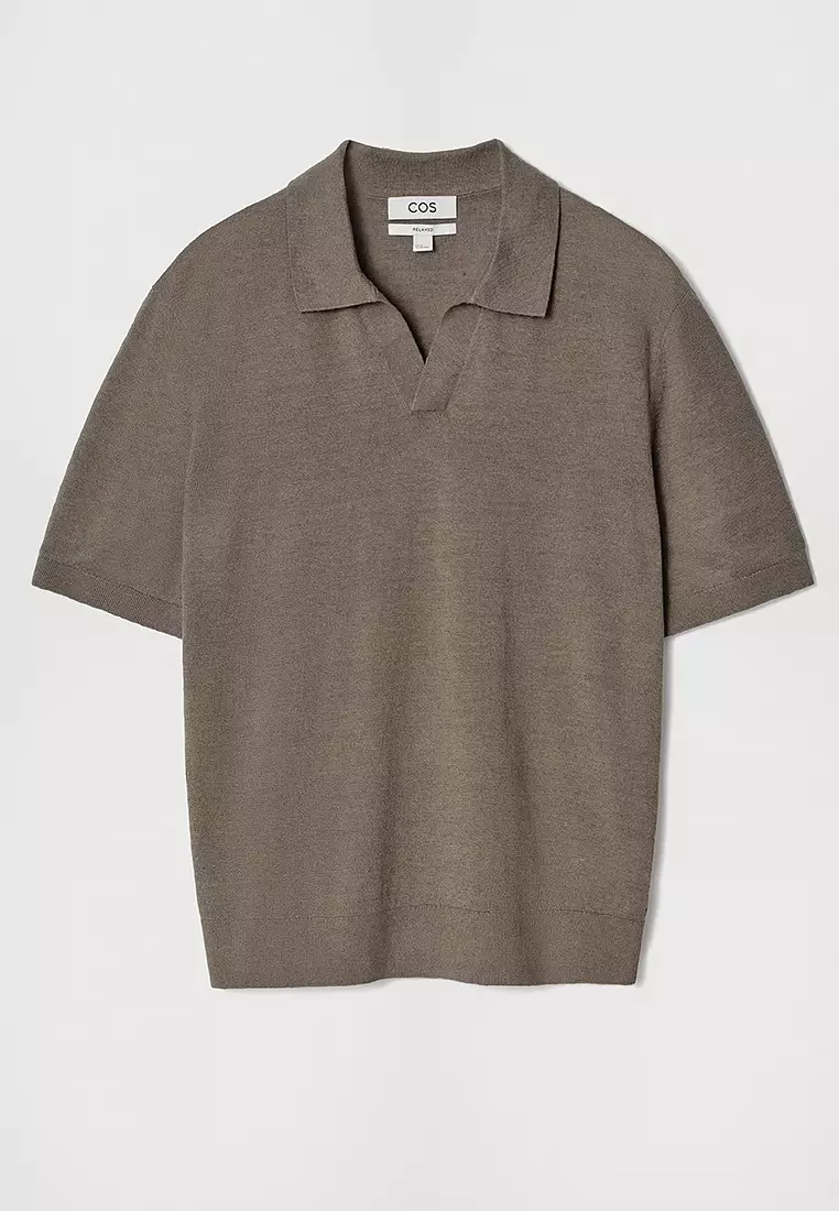 COS Knitted Linen Polo Shirt 2025 | Buy COS Online | ZALORA Hong Kong
