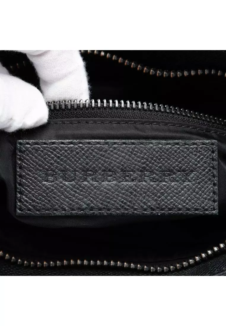Pre-Loved Burberry Smoke Check Nylon Crossbody