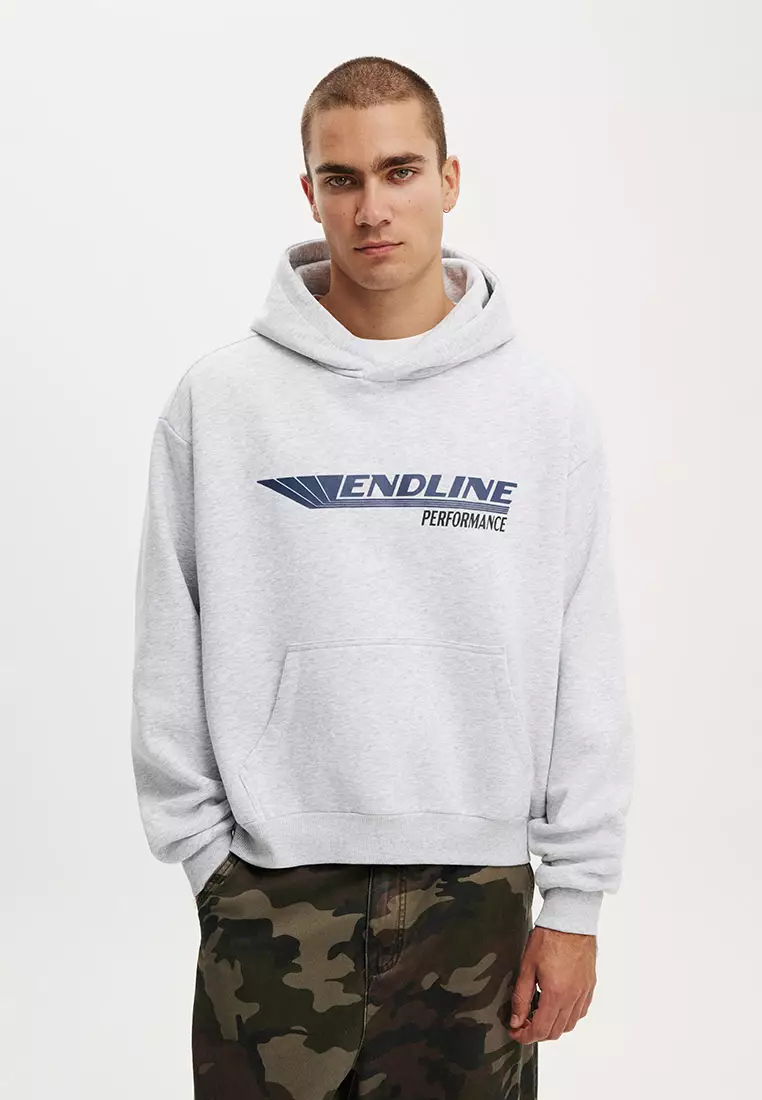 Cropped Fit Graphic Hoodie