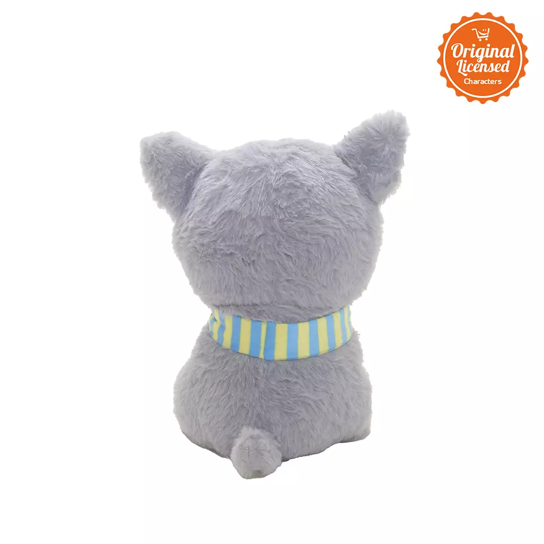 Boneka Sit Dog With Syall Grey 20 cm