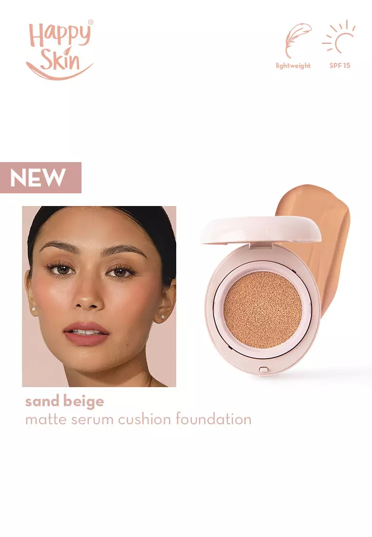 Discount on Happy Skin  shoes - SKU: Second Skin Matte Serum Cushion Foundation Spf15 In Sand Beige