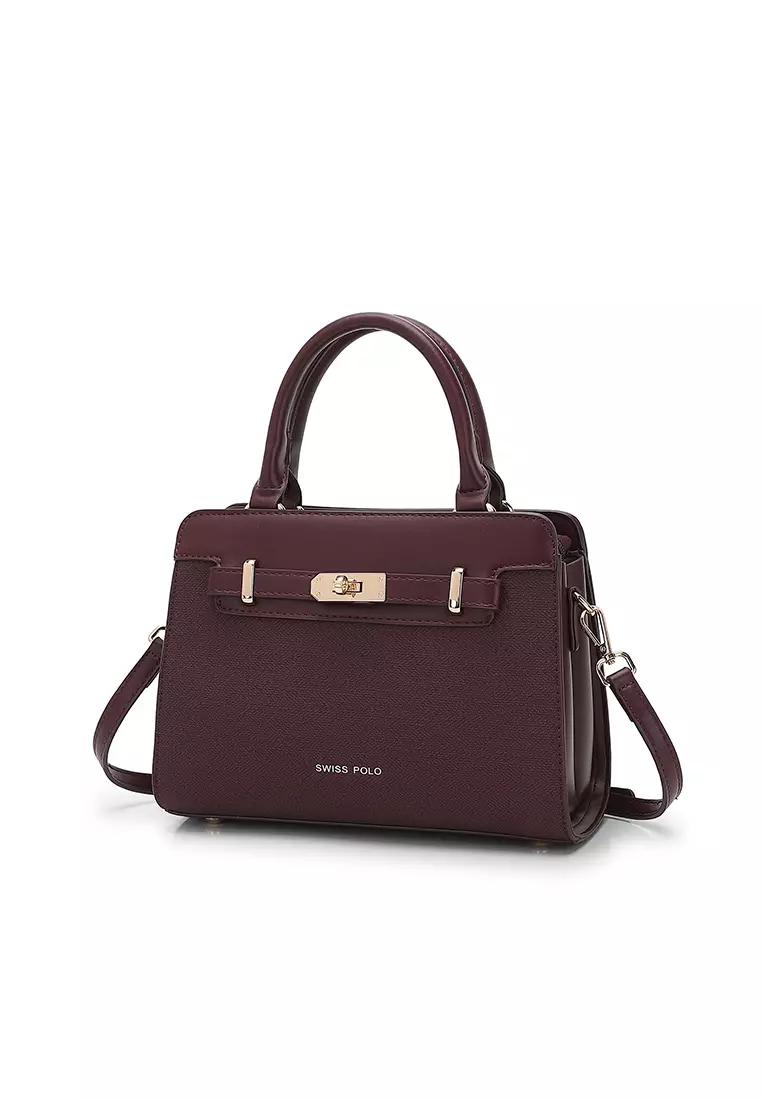 Women's Top Handle Bag / Sling Bag / Crossbody Bag / Shoulder Bag - Maroon