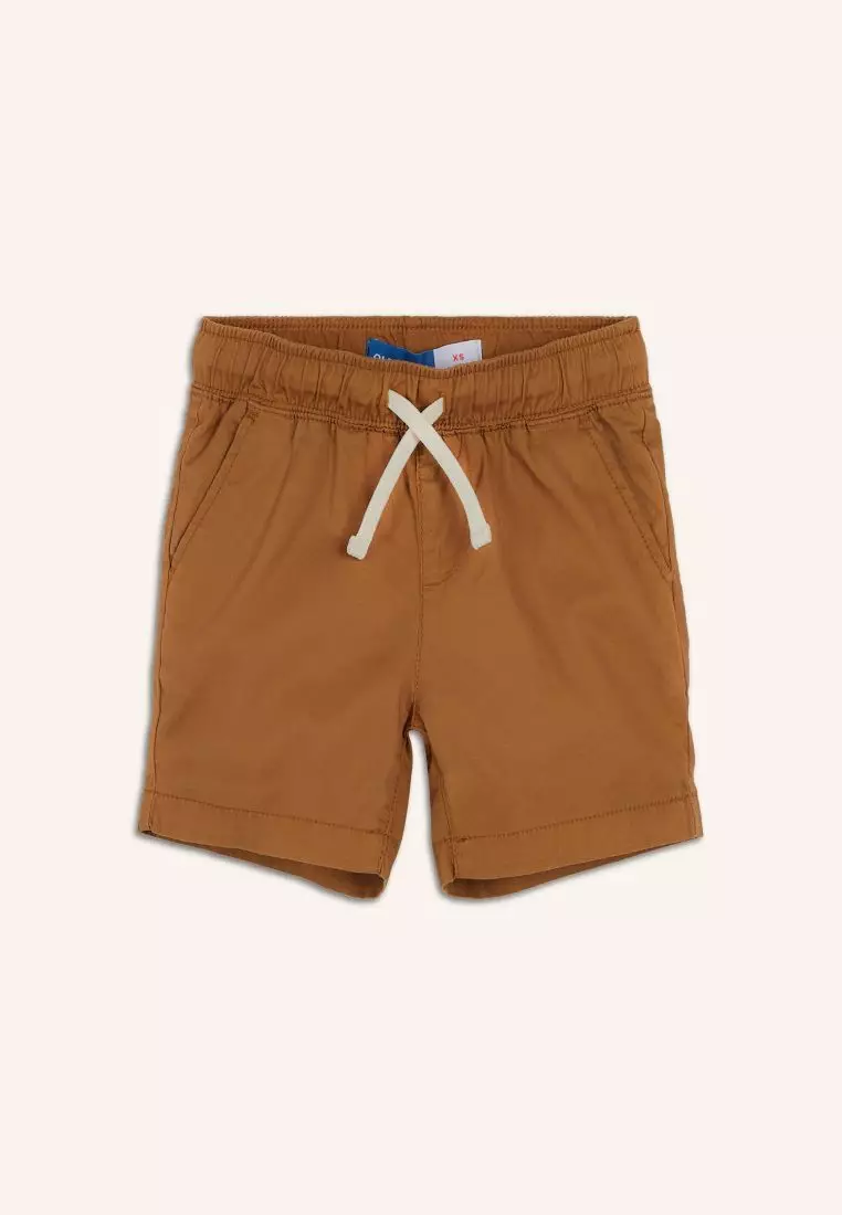 Old Navy Kids Built-In Flex Straight Twill Shorts for Boys (Above Knee) -  Bandolier Brown