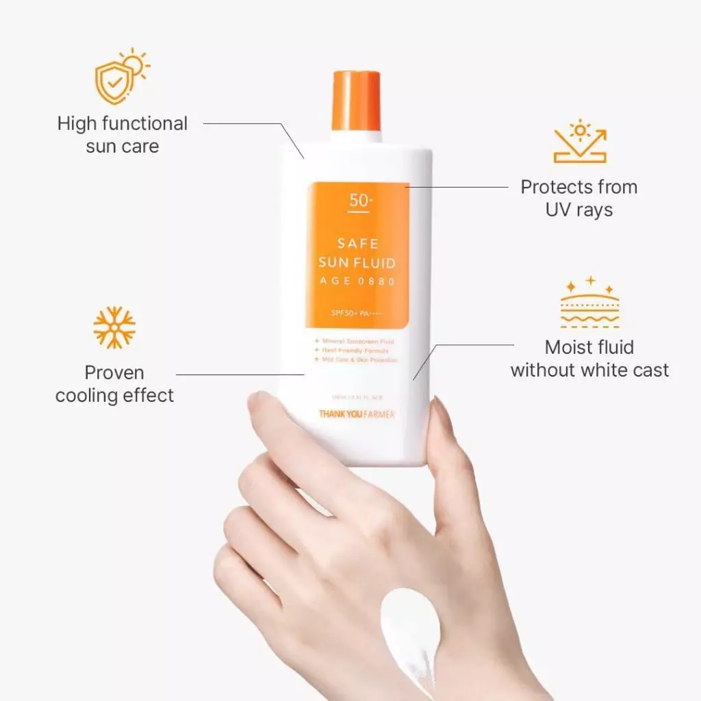 Thank You Farmer Safe Sun Fluid Age 0880 SPF50+ 100ml