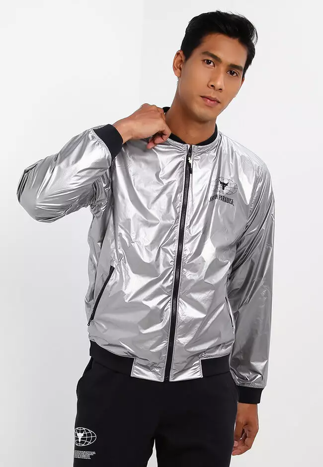 Jual Under Armour Project Rock Disrupt Bomber Jacket Original 2024