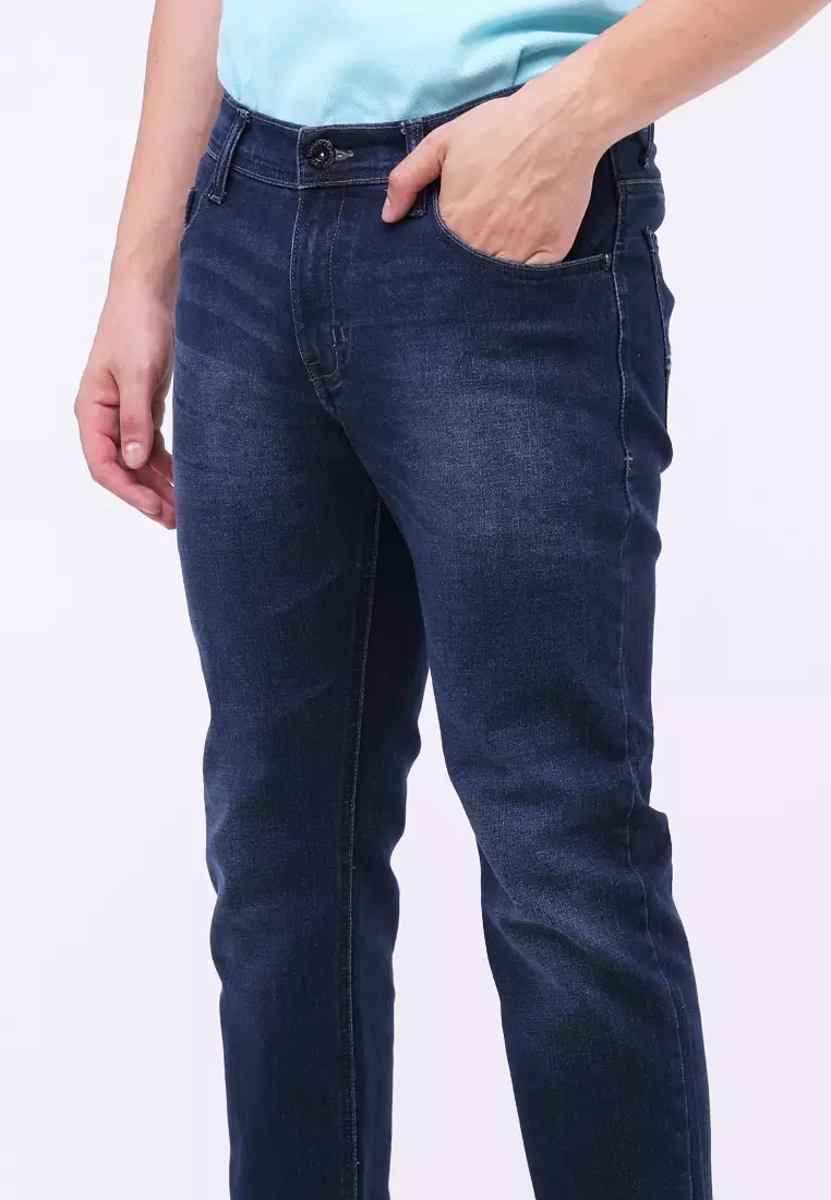Denim Long Slim Tapered Jeans