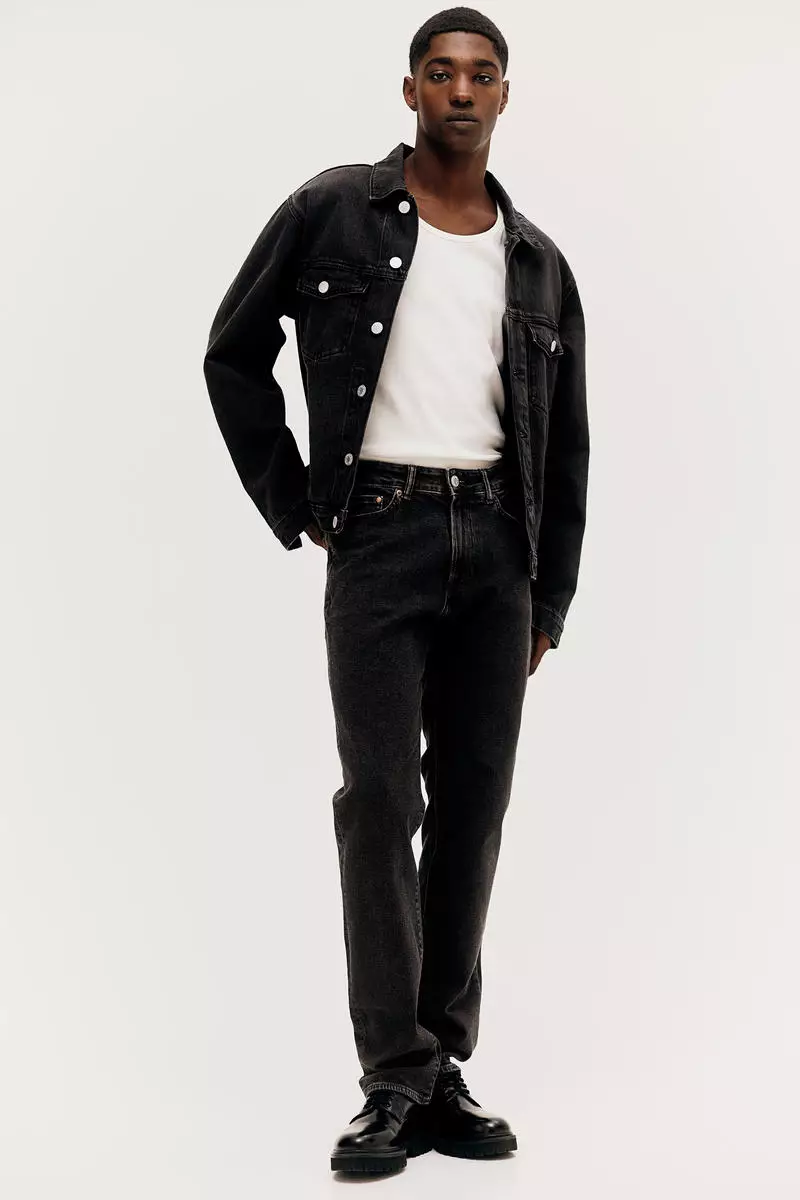 H&m straight regular jeans clearance