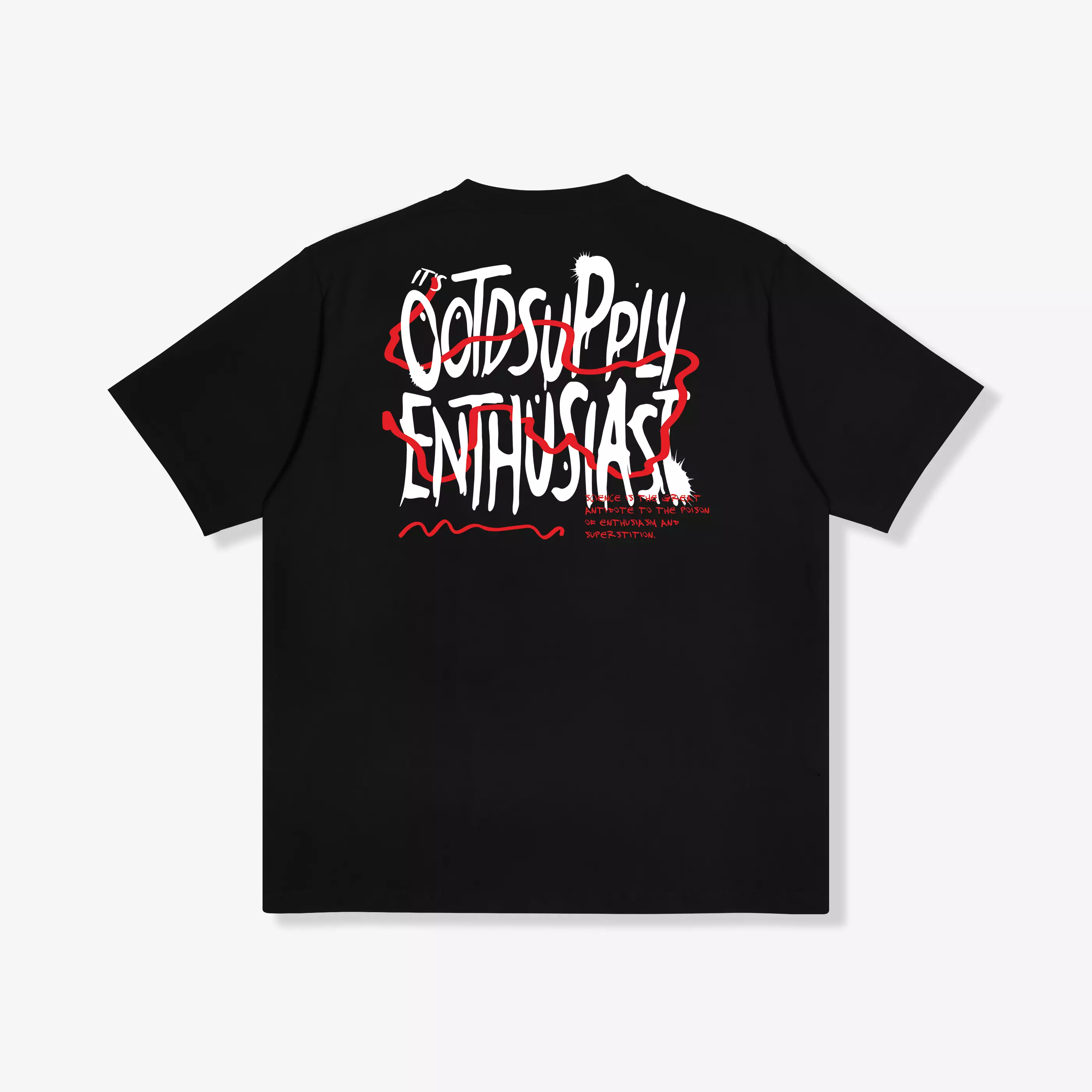 OOTDSUPPLY Reguler Tshirt 24s Antidote Black & White | Kaos Pria & Wanita TS079