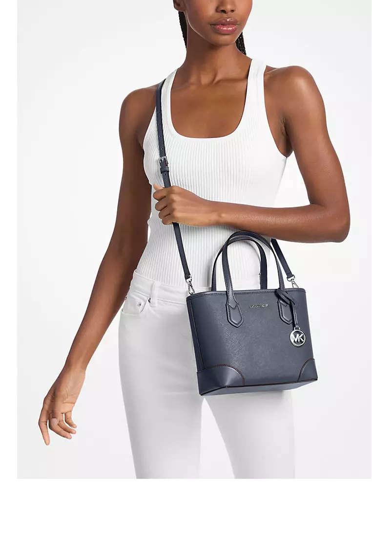 Eva Extra-Small Saffiano Leather Convertible Tote Bag