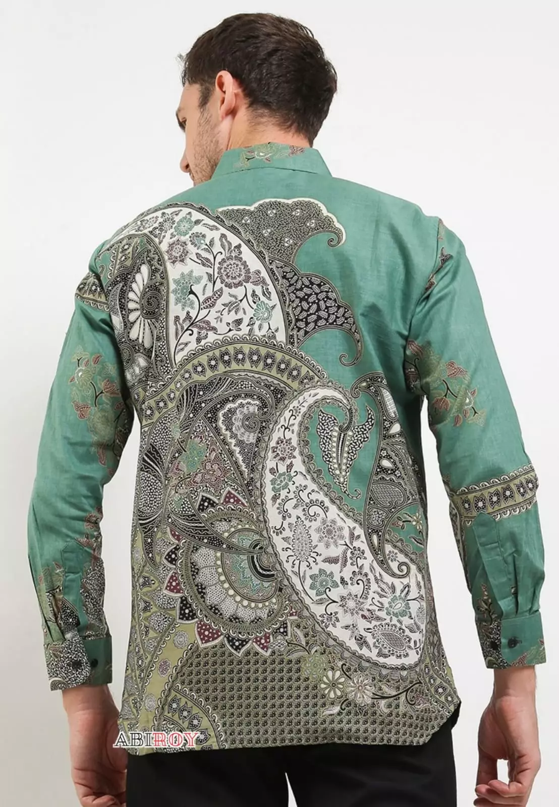 Kemeja Batik Pria Premium Slimfit Elegant Modern Lengan Panjang Bimasatya Ijo