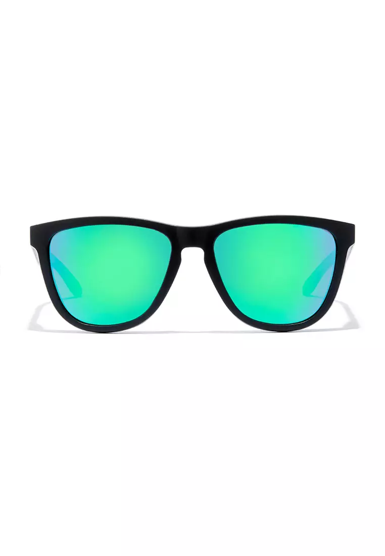 HAWKERS POLARIZED Black Emerald ONE RAW. Sunglasses for Men and Women, Unisex. UV400 protection. Official product designed and made in Spain. HONR21BFTP