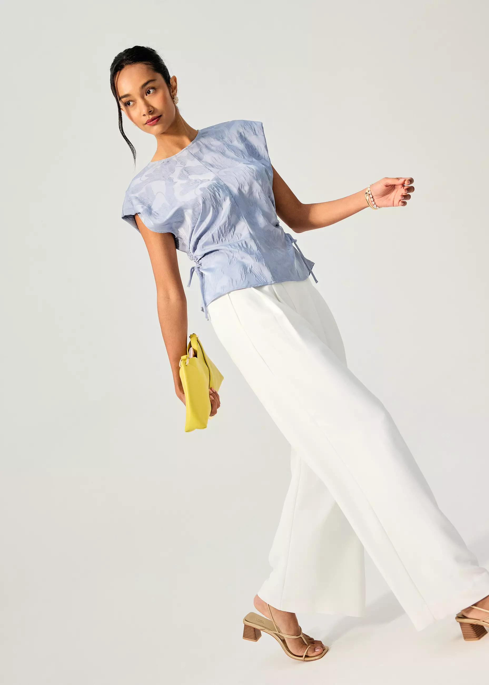 Celana Panjang Wanita - Leggy™ Nadine Crepe Asymmetric Waistband Straight Leg Pants