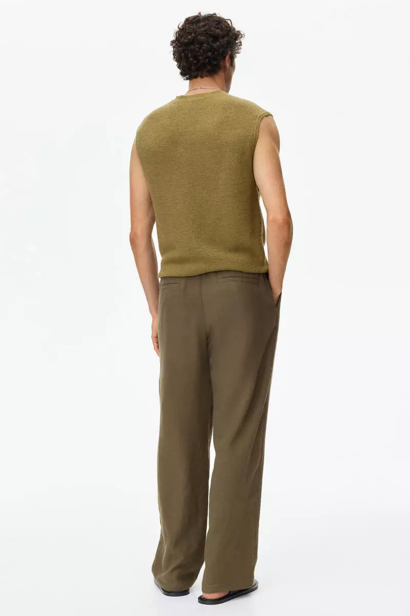 Relaxed Fit Linen-blend trousers