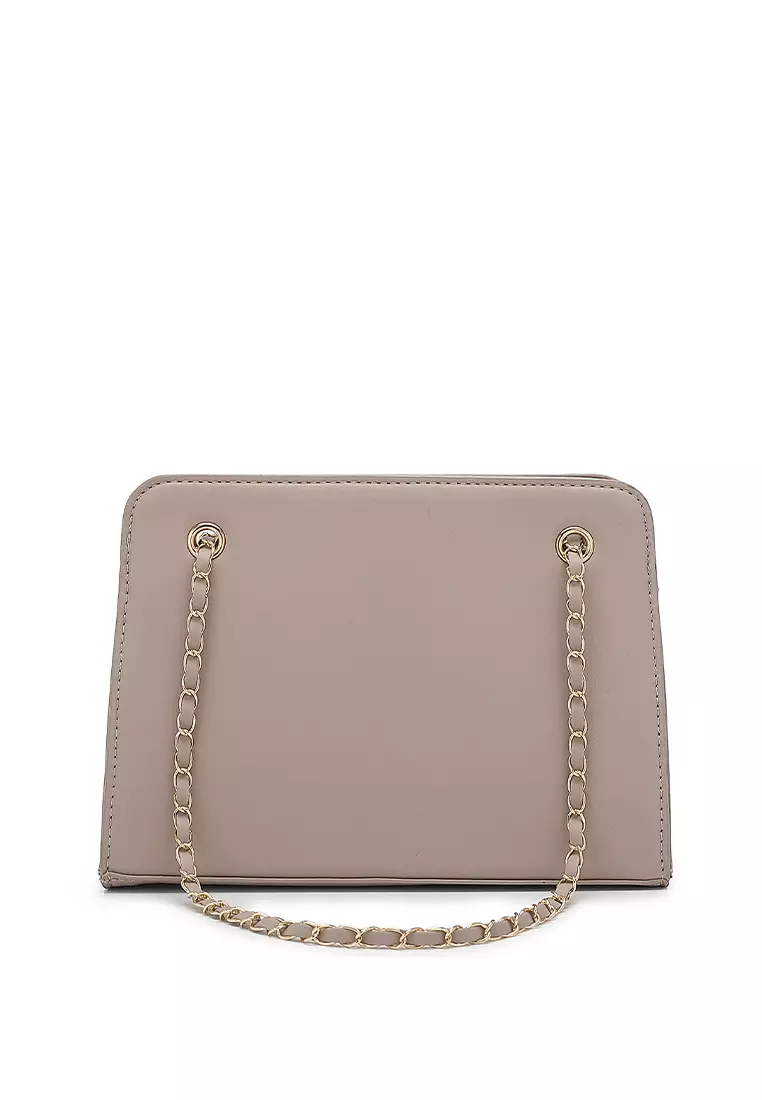 Women's Top Handle Bag / Sling Bag / Crossbody Bag - Beige