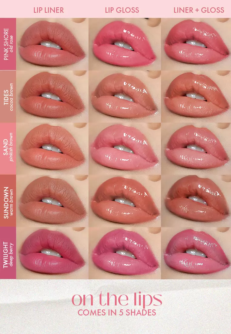 fresh lip gloss and lip liner set - sundown