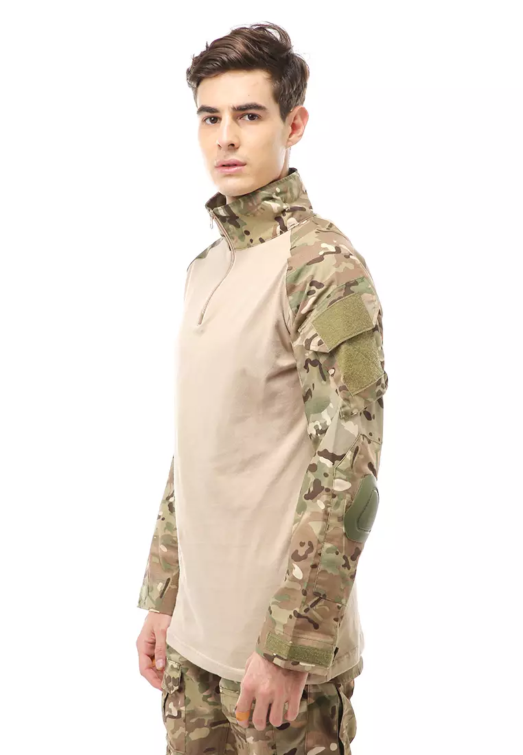 Clover Pakaian Baju Airsoft Paintball Military Long Sleeve Material Soft Fabric ORIGINAL - Camouflage