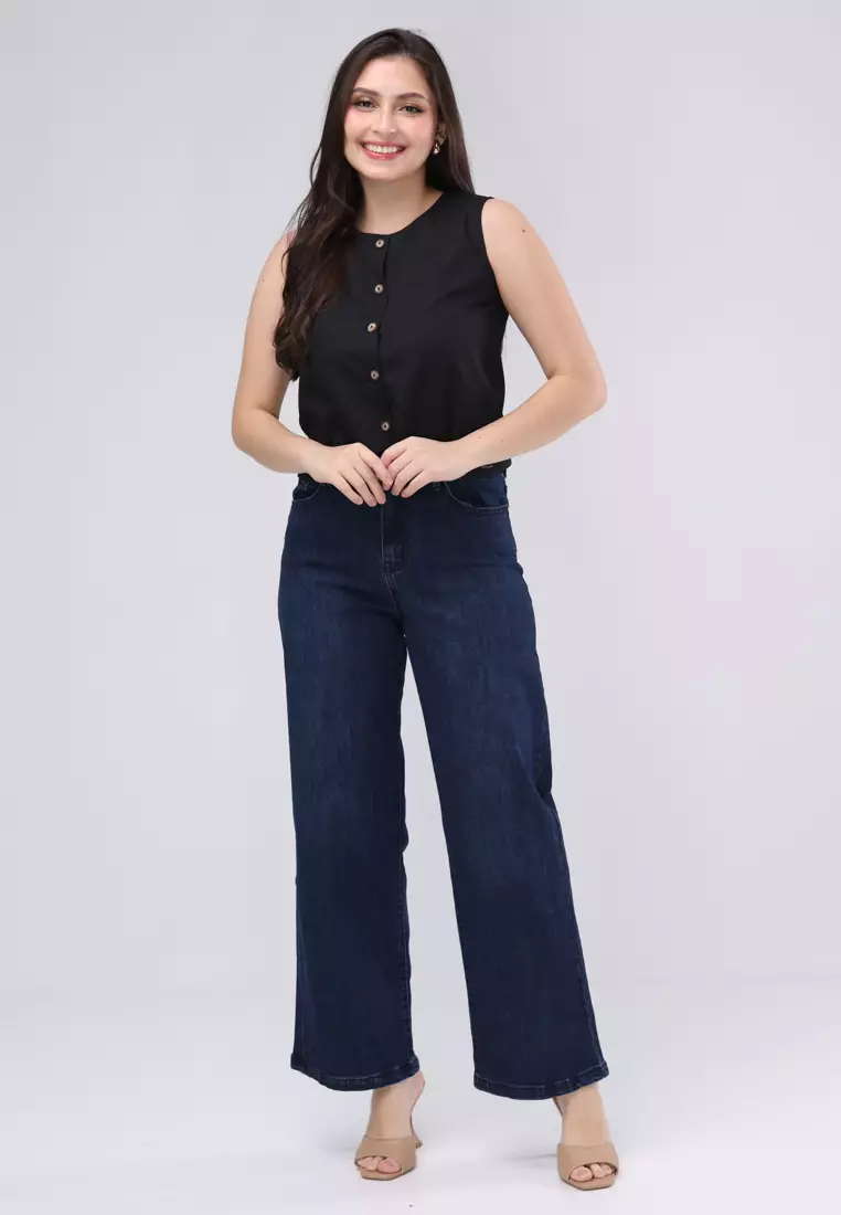 Cotton Poplin Woven Sleeveless Blouse