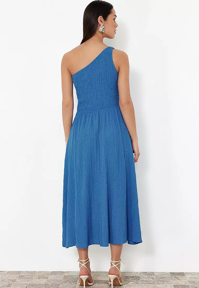 One Shoulder Midi Dress