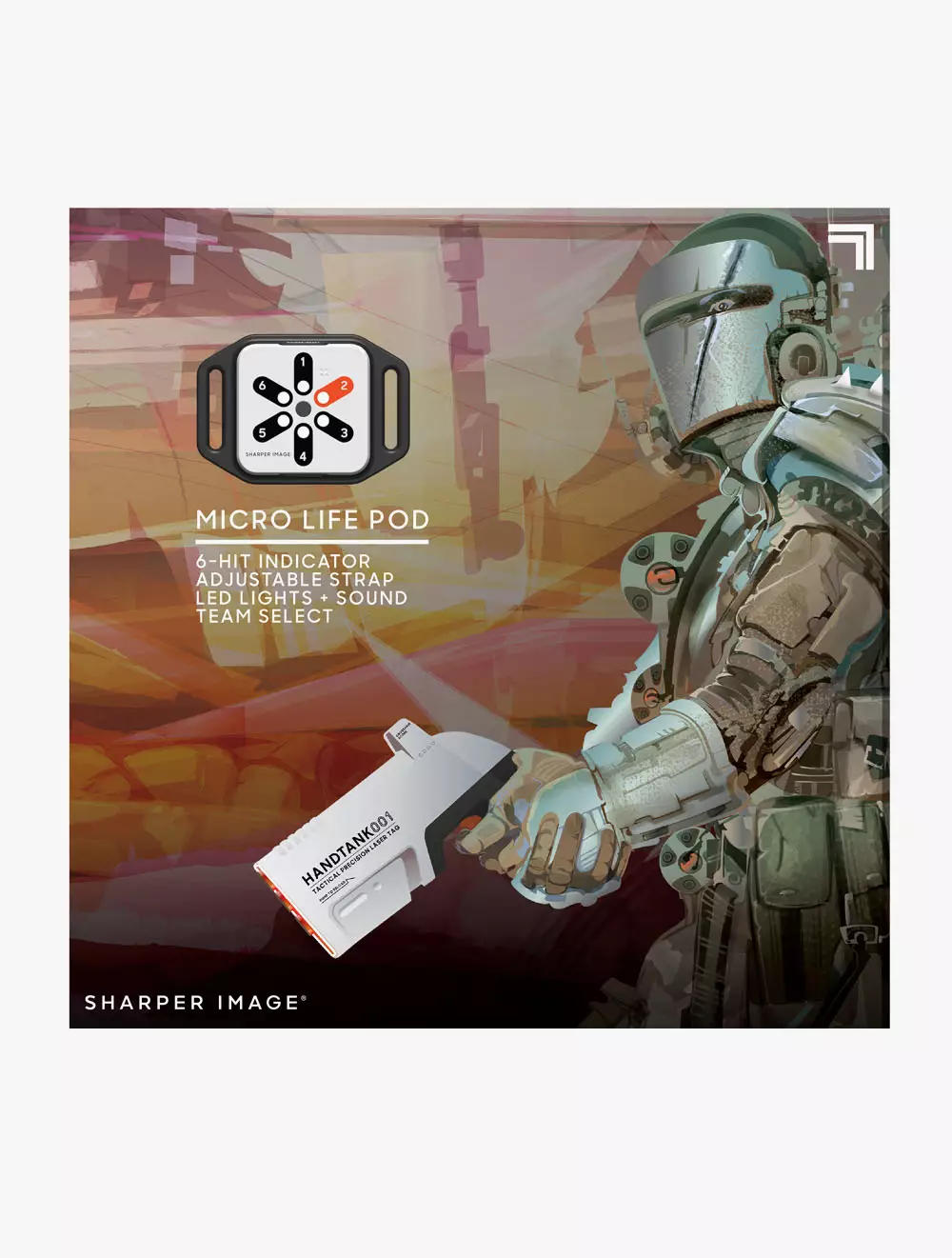 Discovery Sharper Image Toy Laser Tag Handtank Battle Pack  - DCP1214006271 - Multicolor