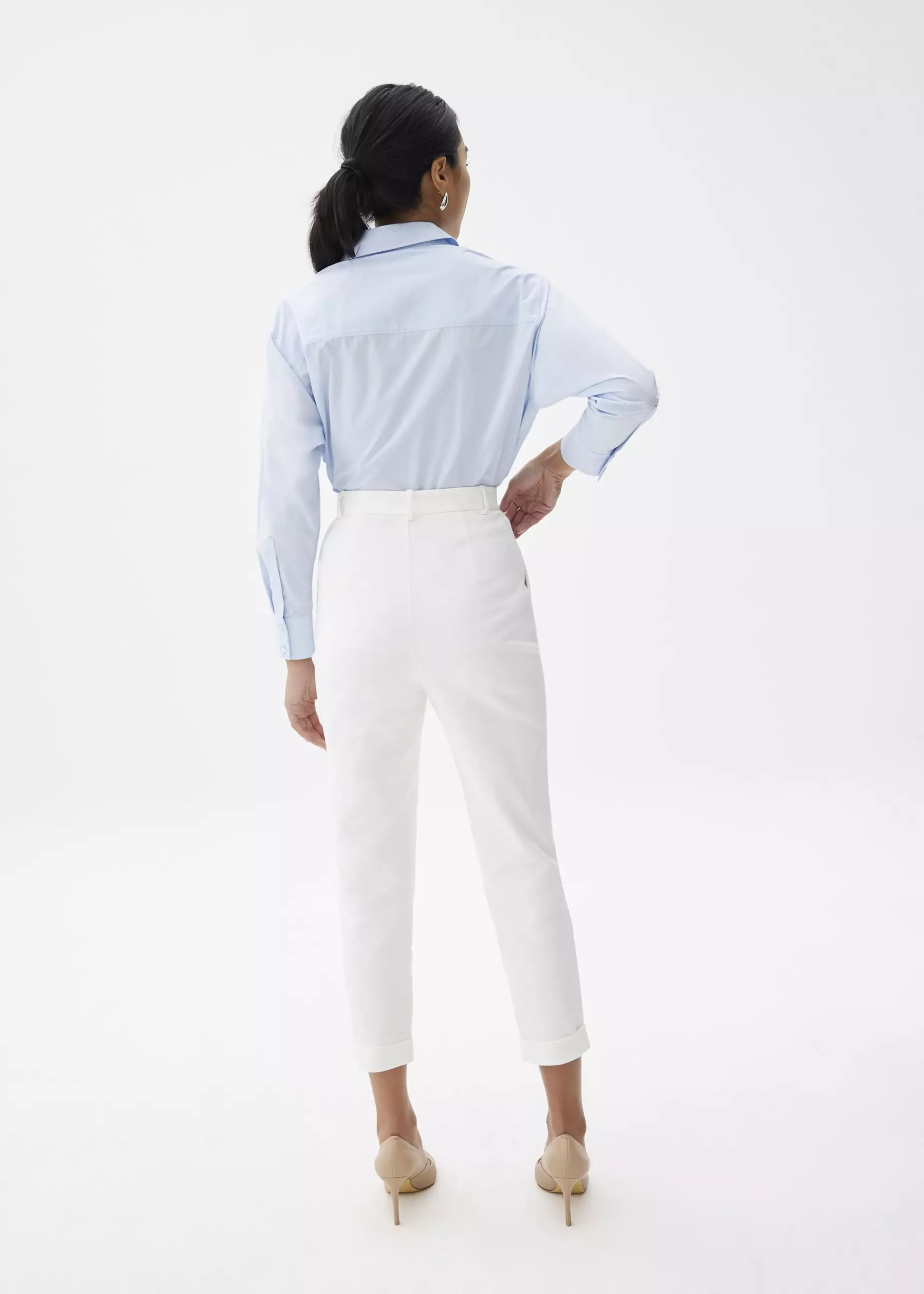 Celana Wanita - Lynn Tailored Peg Leg Chino Pants