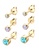 ELLI GERMANY gold Earrings Stud Basic Set Of 3 Glass Crystals Gold Plated BB278AC6250560GS_2