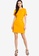 ZALORA WORK yellow Button Detail Mini Dress B391CAADBD0679GS_4