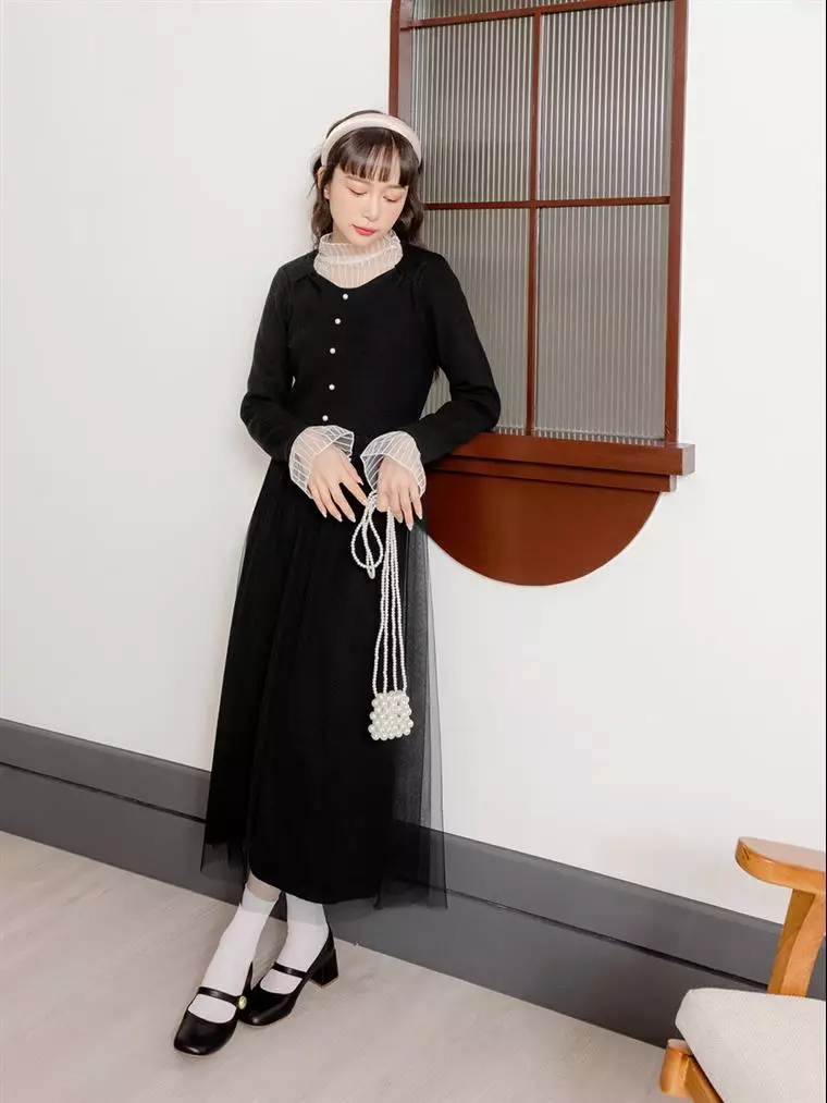 【新品未使用】　Acka pearl belted puff dress pearl belted puff dress – Acka online store