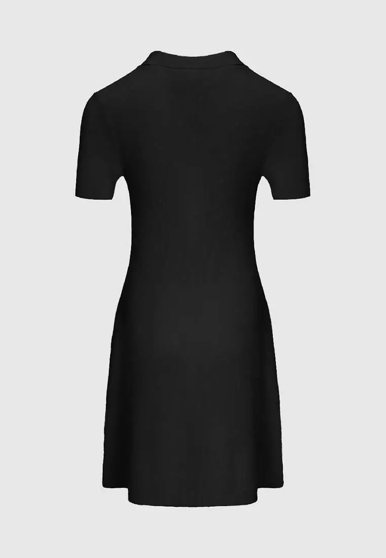Standard Sleeve Polo Knitted Dresses