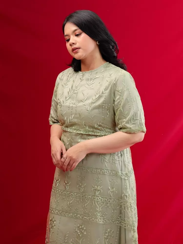 xtramiles Ladies  chantal dress sage green