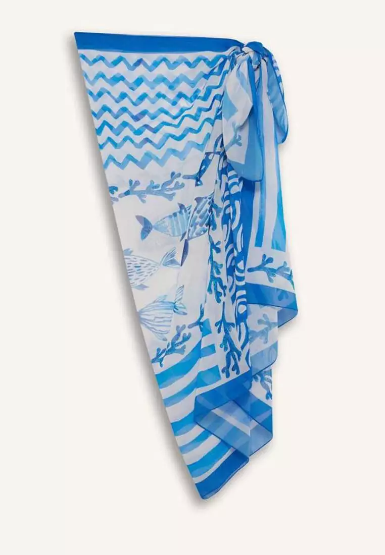 Patterned Chiffon Pareo-Fall in Love D0966Ax25Hs