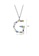Glamorousky silver 925 Sterling Silver Fashion Simple Color English Alphabet G Pendant with Cubic Zirconia and Necklace AAA08AC0EB4CFDGS_2