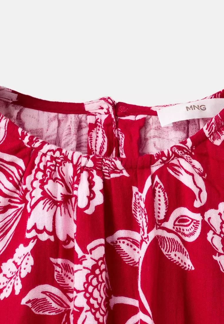 Floral Dress With Cut-Out