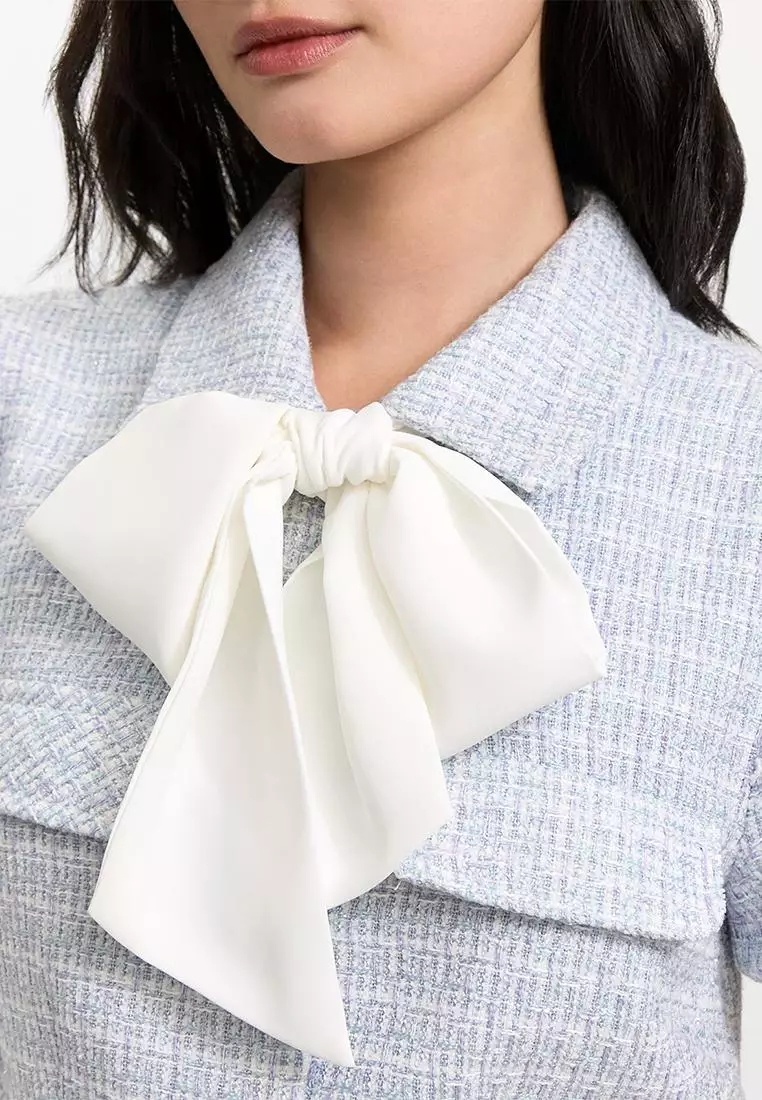 Tweed Bow Tie Top