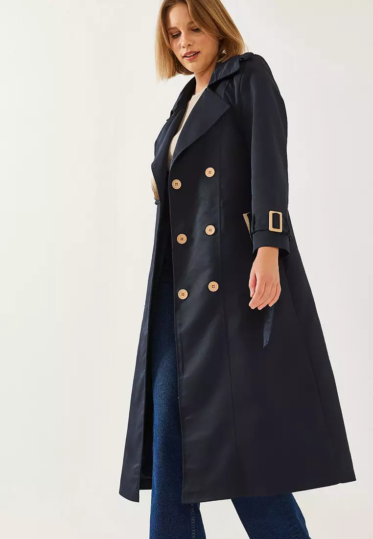 Women's Garni Windbreaker Detail Flap Trench Coat 2488 60261003
