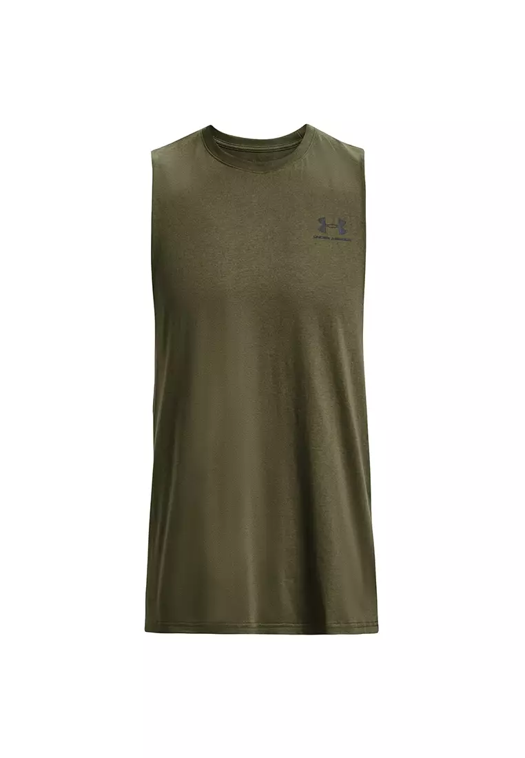 Left Chest Cut-Off Tank Top