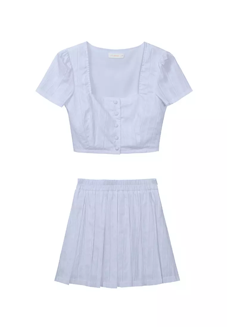 Sporty Chic Top and Skirt Set