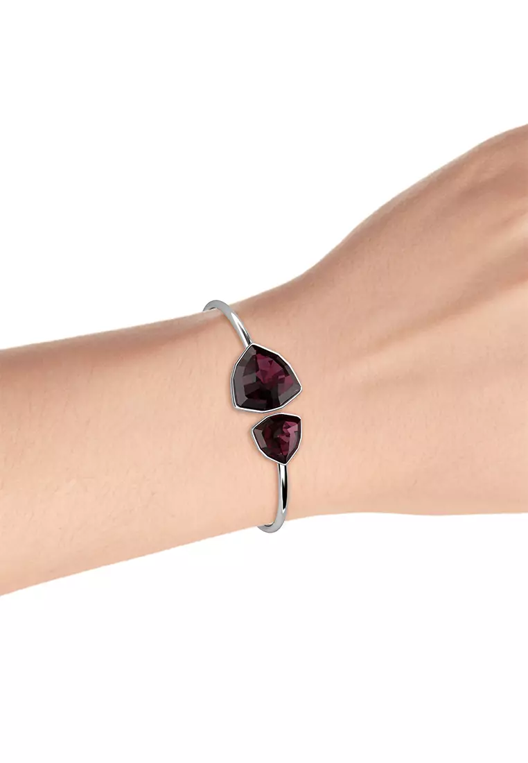 Crystal Pyramid Bangle WG - Gelang Crystal Luvea Collection by Her Jewellery