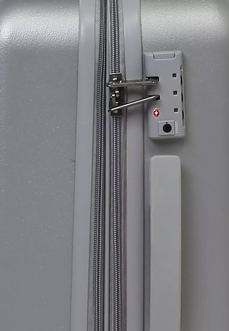 Carlton Koper Hardcase TSA Lock Unisex Size 20 Inch Suitcase Large Compartment Expander Zipper Material Polycarbonate ORIGINAL - Gray