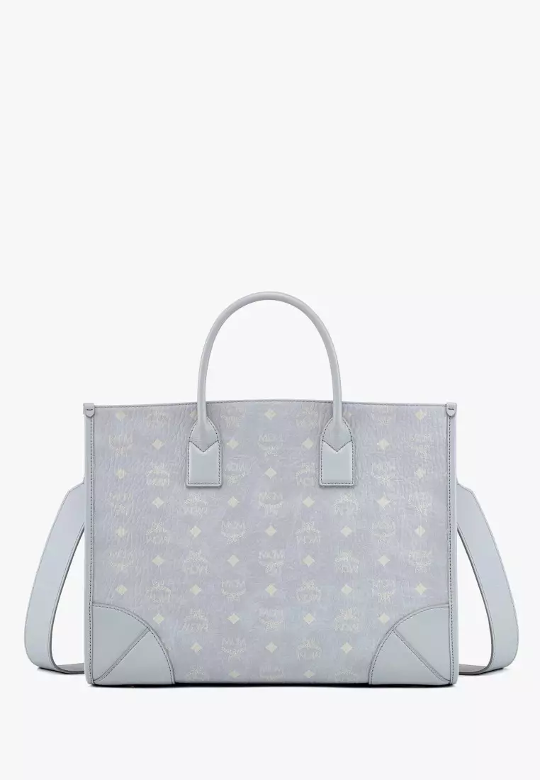 Mcm grey tote discount