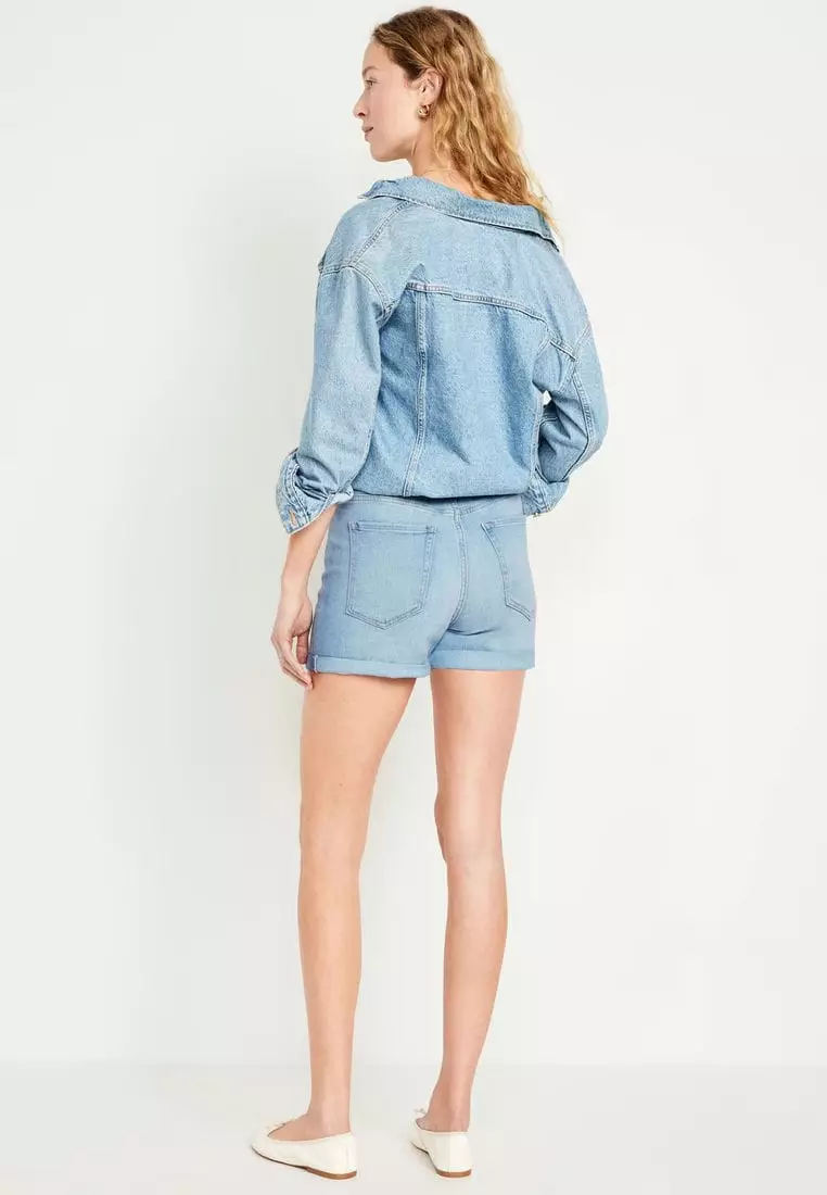 High-Waisted Wow Jean Shorts -- 3-inch inseam