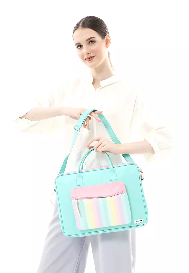 Keysia Tas Laptop Selempang Front Pocket Desain Simple - Tosca Rbw